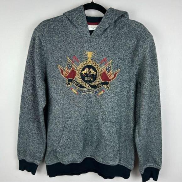 US Polo Assn. Mens Gray Pullover Hoodie Size M - Picture 4 of 15